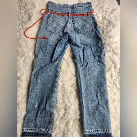 Hudson Stylish Blue Jeans with Orange Accents - Picture 2 of 8